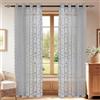 YSTELLAA Tende Per Interni In Voile 2 Pezzi, 140x260cm, Grigio Chiaro | Tende Pizzo Macrame Eleganti, Curtains Con Occhielli Bianche Per Soggiorno E Camera Da Letto Moderne Luminoso