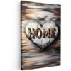 MuchoWow© Quadro Su Tela Grandi Dimensioni Quadri Moderni Soggiorno Stampa | 40x60 cm - Di Foto Decorazione Camera Letto Da Parete Con Cornice Dipinti Casa - Cuore - Aspetto legno - Amore