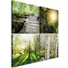 murando - Set di Quadri Moderni per Soggiorno, Sentiero Bosco Natura, 80x80 | (4 pz. 40x40 cm ognuno), Quadro Moderno, Canvas con Struttura, Componibili, Resistenti Allo Sbiadimento, Produzione Europea