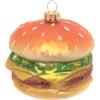 Krebs Glas Lauscha - Decorazione natalizia/decorazione per albero di Natale in vetro - Hamburger - Dimensioni: circa 8 cm