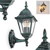 hofstein Lampada da parete da esterno Naofe, lampada da parete in metallo/vetro in nero-verde/chiaro, lampada da parete, lampada da esterno, 1 x E27, senza lampadina/e, IP44
