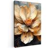 MuchoWow© Quadri Moderni Soggiorno Poster Da Parete Decorazioni Muro | 80x120 cm - Salotto Quadro Grande Foto Con Cornice Stampe Su Tela Camera Da LettoFiori - Oro - Arte - Nero - Moderno