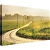 Wallazz Quadri Moderni Soggiorno Paesaggio di campagna, Fiori - 100% Made in Italy - Stampa su Tela - Quadro Camera da Letto - Qualità Artigianale - 70x140cm