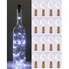 kolpop (16 pezzi) Luci per Bottiglia, kolpop Tappi LED a Batteria per Bottiglie, 2M 20LED Filo di Rame Led Decorative Stringa Luci da Interni e Esterni per Festa Giardino Natalizie Matrimonio (Bianco Freddo)
