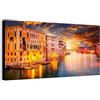 Wallazz Quadro su Tela Veneto - Quadri Moderni Soggiorno - Venezia, Verona, Padova, Vicenza, Treviso, Cortina - Stampa su Tela Canvas HD - Quadro Moderno Soggiorno 50x150 cm