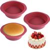 Jinsion 3 Pezzi Stampo Silicone Torta, 15 cm Stampo in Silicone per Torte Rotondo | Antiaderente e Rilascio Rapido Tortiera, Stampi per Torte Rotonda per Cheesecake, Chiffon Cake, Pane, Mousse, Muffin