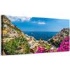 Generico Panorama Positano costiera Amalfitana - Paesaggio italiano - Quadro stampa su tela con telaio in legno - 80x40 cm