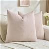 Ystyle Federe Cuscini Divano 50x50 Set da 2, Federe per Cuscini Arredo con Motivo a Spighe, Divano Copricuscini Moderno Morbido Resistenti, per Soggiorno Camera Balcone Esterno, Rosa