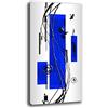 Printerland Quadri Moderni Soggiorno Verticale Astratto Industrial Quadro moderno Shabby chic da Parete XXL grande Stampa su tela Canvas Decorazione Murale muro Arredo Camera letto Cucina (40x70 cm, Blu)