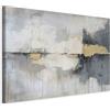 murando - Quadro Moderno Soggiorno, Paesaggio Astratto Grigio Oro 120x80cm | Chiodi Inclusi, 1 Pezzo, Pannelli Decorativi per Pareti, Decorazione da Parete, Resistenti Allo Sbiadimento