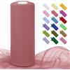 Uiopa Tulle Rosa Scuro 30cm x 91m Rotolo Tulle Matrimonio Poliestere Tessuto Decorazione Nastro per Bomboniere, Matrimonio, Feste, Gonna Tutù, Artigianat