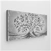 Giallobus - Quadro - Art Capezzale moderno II - Tela Standard - 70L x 35l cm - 03 - Sacra Famiglia e Albero della vita - Black gray - Pronto da appendere - Quadri moderni per la casa