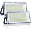 YIQIBRO Faretto LED da Esterno 100W 10000LM 6500K Faro LED Esterno, 2 Pezzi | IP67 Impermeabile Lampade LED con Trasformatore, 6500K Bianco Freddo Luce di Sicurezza Per Giardino Garage Fabbrica Stadio