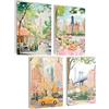 Mojoliving New York, poster da parete, in bianco e nero, skyline e taxi, set di 4 poster A4 (21 x 30 cm), senza cornice