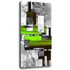 Printerland Quadro Moderno Soggiorno Verticale Astratto Shabby chic Industrial Quadri moderni da Parete XXL grande Stampa su tela Canvas Decorazione Murale muro Arredo Camera letto Cucina (40x70 cm, Verde)