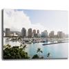 Printerland Quadro Moderno MIAMI Florida Mare SPiaggia Quadri moderni soggiorno da Parete XXL grande Stampa su tela Canvas Decorazione Murale muro Arredo Camera da letto Cucina B&B Hotel (7, 30x40 cm)