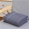 Generic Coperta in cotone a nido d'ape, lussuosa, ultra morbida e leggera, per pisolino, divano, divano e viaggi, per tutte le stagioni, decorazione per la casa, 89 x 178 cm