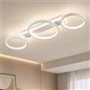 Qamra Lampada Da Soffitto a LED, Bianco Moderna 76 cm | Lampada Da Soffitto a Tre Punti luce, Perfetta Per l'illuminazione Di Camere Da Letto, Soggiorni e Corridoi, 4000K