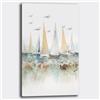 Printerland Quadri moderni Cameretta Barche a vela Regata Mare Stampa su tela Canvas Astratto Camera da Letto (13, 50x100 cm, Canvas intelaiato)