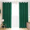 PETTI Artigiani Italiani - Tende Velluto a Pannelli per Interno con Anelli 2 Pezzi 140x280cm, Tenda Velluto Camera da Letto e Soggiorno Oscuranti Isolanti e Moderne, Smeraldo, 100% Made in Italy