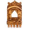 The Great Indian Bazaar Scultura da parete tradizionale in legno Jharokha Jharokha rustica antica da appendere, decorazione per la casa, marrone, 25 x 15 cm