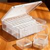 Generic Scatole per gioielli in plastica a 30 scomparti con coperchi a scatto, contenitori organizer espositore per deposito per orecchini, collane, perline, artigianato artistico fai da te, strumenti da