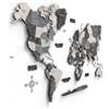 Giallobus - Planisfero in Legno - Mappa del Mondo 3D - Legno MDF - 161L x 94l cm - 04 - Ash-tounding OVERLAY - Decorazione Parete - Legno MDF Multilivello - Soggiorno Ufficio Camera