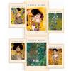 Nacnic ® - Set di 6 Poster klimt -Il bacio - Stampe Decorative da Parete - Quadri Moderni per Soggiorno - opere pittoriche- Poster da parete A3-A4 - Senza Cornice