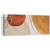 ARTTOR Quadri Moderni su Tela 120x50 cm Stampe da Parete Astratto - 4696 | Arancia Macchie Astrazione Quadro Decorativo 1 pezzo Soggiorno Camera da Letto Arte da Parete Decorazione da Parete ARTTOR