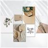AREDE Set di 6 Stampe da Parete Quadri Moderni Decorazioni da Muro per Casa Soggiorno Camera da Letto e Cucina ''Calmo Minimalista''| 4 x A4 (21x30cm) + 2 x A5 (15x21cm) | senza Cornici
