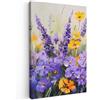 MuchoWow© Stampa Su Tela Decorazioni Pareti Canvas Grandi Dimensioni Quadri | 20x30 cm - Con Cornice Moderni Quadro Soggiorno Foto Camera Da Letto Muro Lavanda - Fiori - Natura - Arte