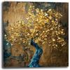Printerland Quadro Moderno QUADRATO Camera da letto ALBERO della VITA Astratto Quadri moderni soggiorno da Parete XXL grande Stampa su tela Canvas Decorazione Murale muro (3, 70x70 cm, Canvas intelaiato)
