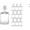 Casavetro Bottigliette Vetro Con Tappo Sughero - 250 ml - Bottiglia Vuota in Vetro per Vino, Liquore, Acqua, Succo di Frutta, Conserve, Latte, Olio, Birra, Vino, Estratti, Amari (10 x 250 ml)