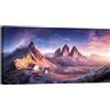 canvashop Quadri Montagna Dolomiti Rifugio 60x30 cm 3 Cime Di Lavaredo | Quadro moderno, Su Tela Canvas, Stampe Da Parete