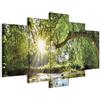B&D XXL - Quadri Moderni Camera da Letto Grandi, Albero Nei Raggi 200x100cm | Chiodi Inclusi, 5 Pezzi, Quadro Moderno, Pannelli Decorativi per Pareti, Decorazione da Parete, Resistenti Allo Sbiadimento