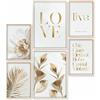 Heimlich - Set di poster - 2 di A3 / 30x42 cm + 4 di A4 / 21x30 cm - Poster Premium - Stampe senza cornice - Stile moderno - Elegante amore dorato