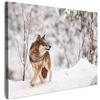 MuchoWow© Quadri Moderni Soggiorno Poster Da Parete Decorazioni Muro | 70x50 cm - Salotto Quadro Grande Foto Con Cornice Stampe Su Tela Camera Da Letto Lupo - Inverno - Neve - Natura - Animali
