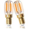 Luxvista 2W E14 Lampadine LED Dimmerabili Ultra Bianco Caldo 2200K Vetro Ambrato Vintage T22 Mini LED E14 Lampadine SES 150 Lumen 15W-20W Equivalente (2-Pack)