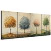 murando - Set di Quadri Moderni Soggiorno Grandi, Quattro Stagioni 240x90cm | (4 pz. 60x90 cm ognuno), Quadro Moderno, Murale Arte, Stampe da Parete, Resistenti Allo Sbiadimento, Produzione Europea
