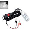 SZLGRZLDZSH RZL LED Lights LED subacquea lampada da pesca 12v luce da pesca 108pcs 2835 esche fish finder lampada attirando gamberi calamari krill (4 colori) (Emissione del colore : Blanc)