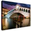 Wallazz Quadri Moderni Soggiorno Venezia, Verona, Adige, Arena, Romeo Giulietta, Apini - 100% Made in Italy - Stampa HD su Tela Canvas - Quadro Camera da Letto - Qualità Artigianale - 50x100cm