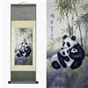 AtfArt Pittura A Pergamena In Seta Asiatica Decorazione Da Parete Animale - Panda Cinese Tesoro Nazionale, Bella Arte Cinese Da Appendere Alla Parete, Decorazione Orientale (91,9 X 30,5 Cm)