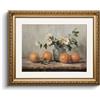 HUARCEY Quadri su tela con cornice dorata, piccole immagini da parete vintage, natura morta con arance e fiori painting, decorazione da parete soggiorno camera da letto sala da pranzo cucina