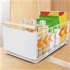 AirOpen Cassetto Estraibile Cucina, Cestelli Estraibili per Cucina in Acciaio al Carbonio di alta Qualità, Cassetto Telescopico ultra Silenzioso, 40 cm x 23 cm x 20 cm Bianco