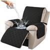 Ystyle Copripoltrona Relax Reclinabile Grande 1 Posto, Nero | Copridivano Relax Elettrica Salvadivano con Braccioli, Copripoltrone con Fascia Elastica, Antigraffio Antiscivolo e Lavabile