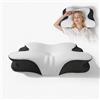 Wulove Cuscino Cervicale Memory Foam, Doppia Altezza 10,5/9 cm | Design ergonomico a farfalla, supporto collo e spalle, federa traspirante sfoderabile e lavabile, per fianco e schiena