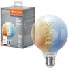 LEDVANCE Lampada LED SMART+ WIFI, vetro chiaro, 8W, 806lm, forma Globo con diametro 95mm e attacco E27, luce bianca regolabile (2700-6500K), dimmerabile, app o controllo vocale, 15.000 ore di durata