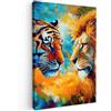 MuchoWow© Quadri Grandi Dimensioni Quadretti Da Parete Quadro Moderno | 40x60 cm - Camera Da Letto Stampa Foto Su Tela Soggiorno Cornice Decorazioni Animali - Arte - Leone - Tigre