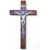 La Balestra Crocifisso da Parete - Artigianale Made in Italy Cristo e INRI Placcati Argento 999 - Crocifissi da Parete in Legno, Cura e Precisione dei dettagli di Gesù Crocifisso - 32 x 18cm