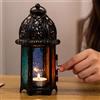Generic Portacandele in vetro vintage con anello appeso per la decorazione domestica